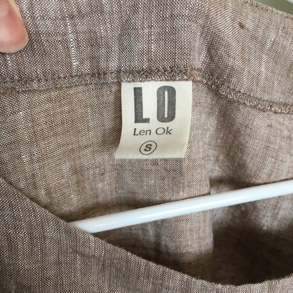 ❣️sold❣️lenok linen Brown Dress Size Small Knee Length Pockets - Picture 2 of 10